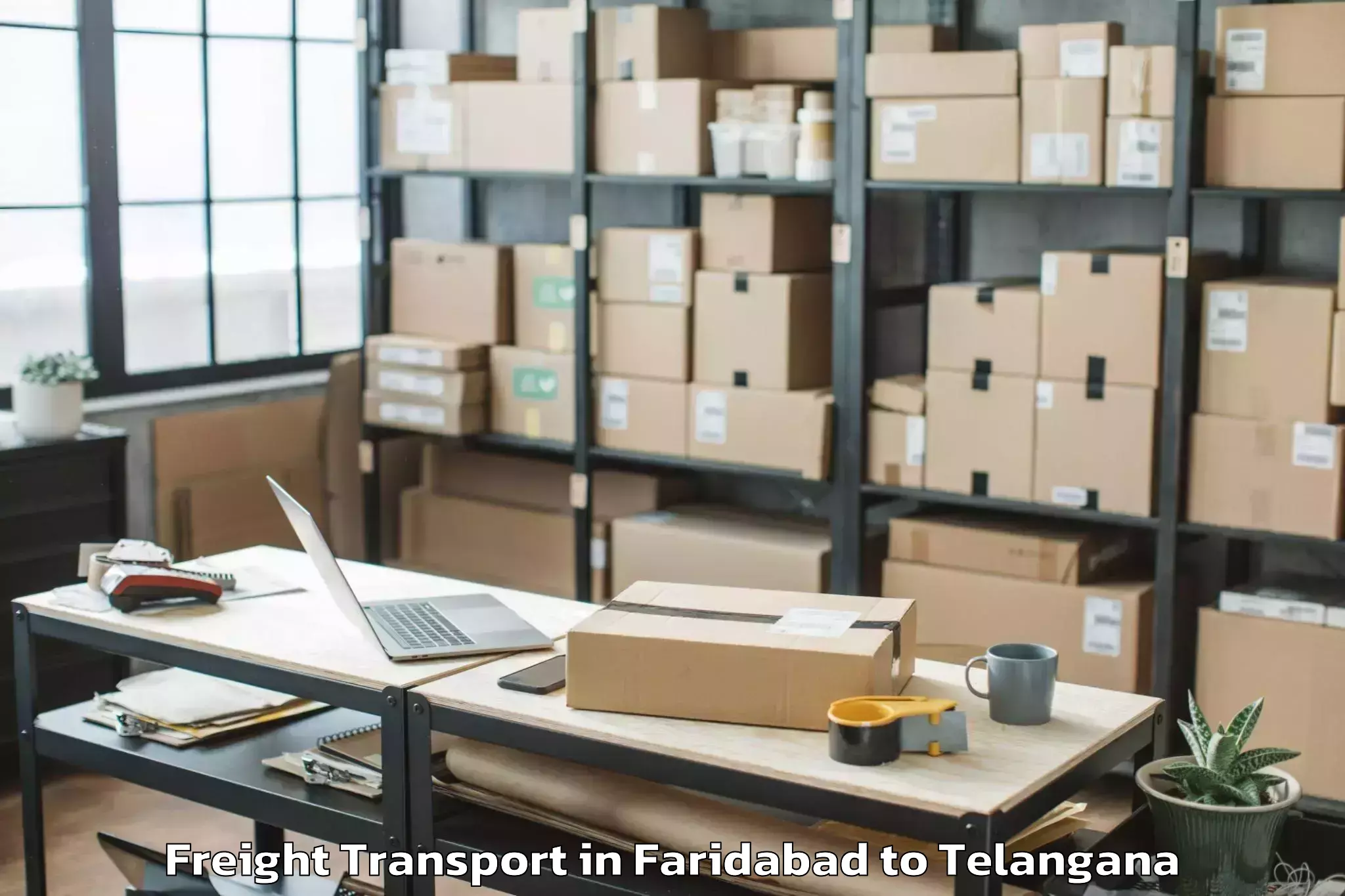 Book Faridabad to Manopad Freight Transport Online